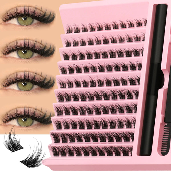 Luxe Lashes DIY Lash Extension Kit – Cluster Lashes with Lash Glue