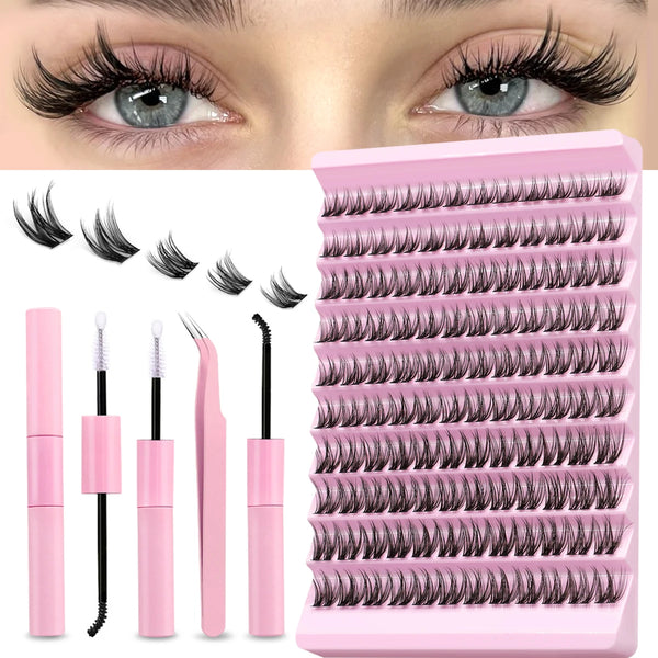 Luxe Lashes DIY Lash Extension Kit – Cluster Lashes with Glue Remover