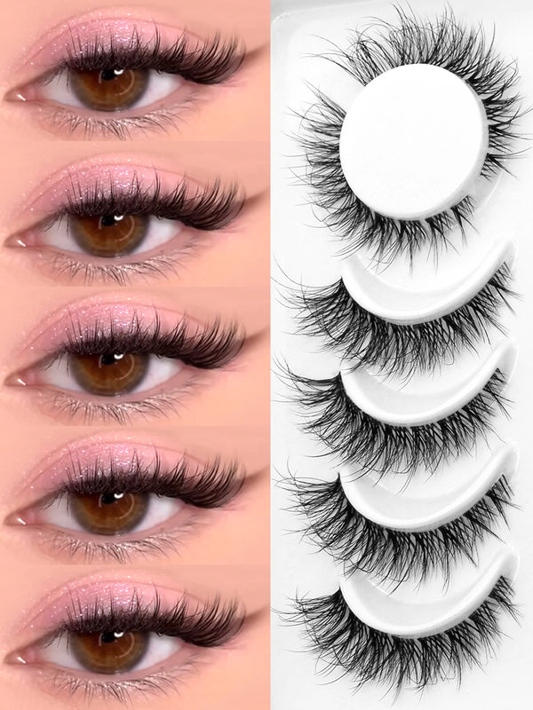 Luxe Lashes 3D Mink Natural Lashes – Clear Stem Cat Eye Extension Effect