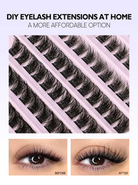 Luxe Lashes Cluster Kit with Applicator – DIY Lash Extensions Bond & Seal