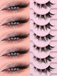 Luxe Lashes Cat Eye Half Lashes – Soft Wispy Winged Faux Mink