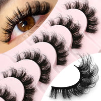 Luxe Lashes Cat Eye Fluffy False Lashes – 3D Thick Volume Faux Mink