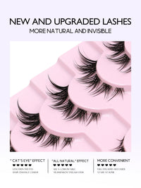 Luxe Lashes Cat Eye Half Lashes – Soft Wispy Winged Faux Mink