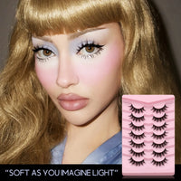 Luxe Lashes Winged Cat Eye Strip Lashes – Elongated Fluffy Faux Mink