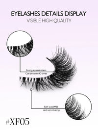 Luxe Lashes Dramatic Volume Winged Cat Eye Lashes – Clear Band Faux Mink
