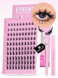 Luxe Lashes Manga DIY Lash Kit – 10-18mm Mixed Cluster Tray with Bond