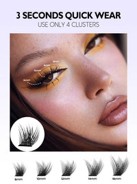 Luxe Lashes Cluster Kit with Applicator – DIY Lash Extensions Bond & Seal