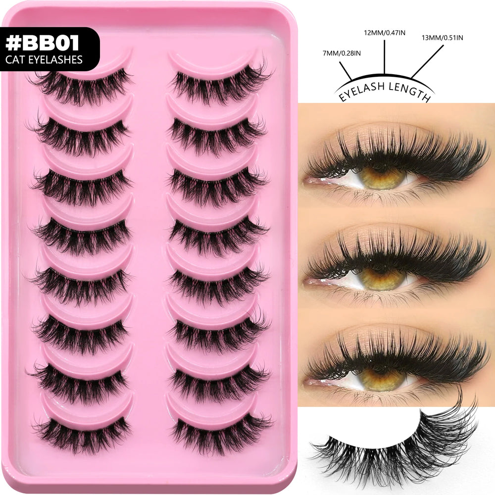 Luxe Lashes Cat Eye Faux Mink Strip Lashes – Fluffy Natural Look