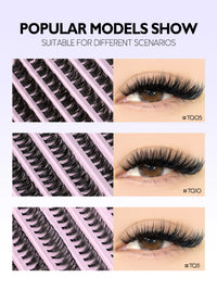 Luxe Lashes Cluster Kit with Applicator – DIY Lash Extensions Bond & Seal