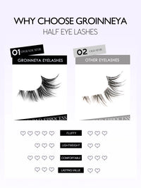 Luxe Lashes Cat Eye Half Lashes – Soft Wispy Winged Faux Mink