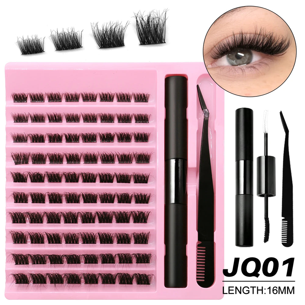 Luxe Lashes DIY Lash Extension Kit – Cluster Lashes with Lash Glue