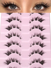 Luxe Lashes Cat Eye Half Lashes – Soft Wispy Winged Faux Mink