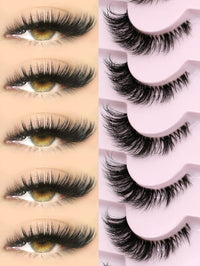 Luxe Lashes Dramatic Volume Winged Cat Eye Lashes – Clear Band Faux Mink