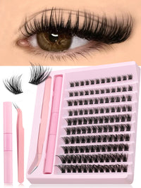 Luxe Lashes Cluster Kit with Applicator – DIY Lash Extensions Bond & Seal