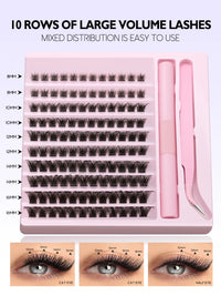 Luxe Lashes Cluster Kit with Applicator – DIY Lash Extensions Bond & Seal