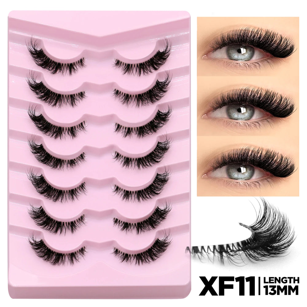 Luxe Lashes Cat Eye Half Lashes – Soft Wispy Winged Faux Mink