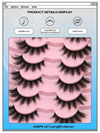 Luxe Lashes Cat Eye Fluffy False Lashes – 3D Thick Volume Faux Mink