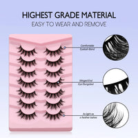Luxe Lashes Winged Cat Eye Strip Lashes – Elongated Fluffy Faux Mink