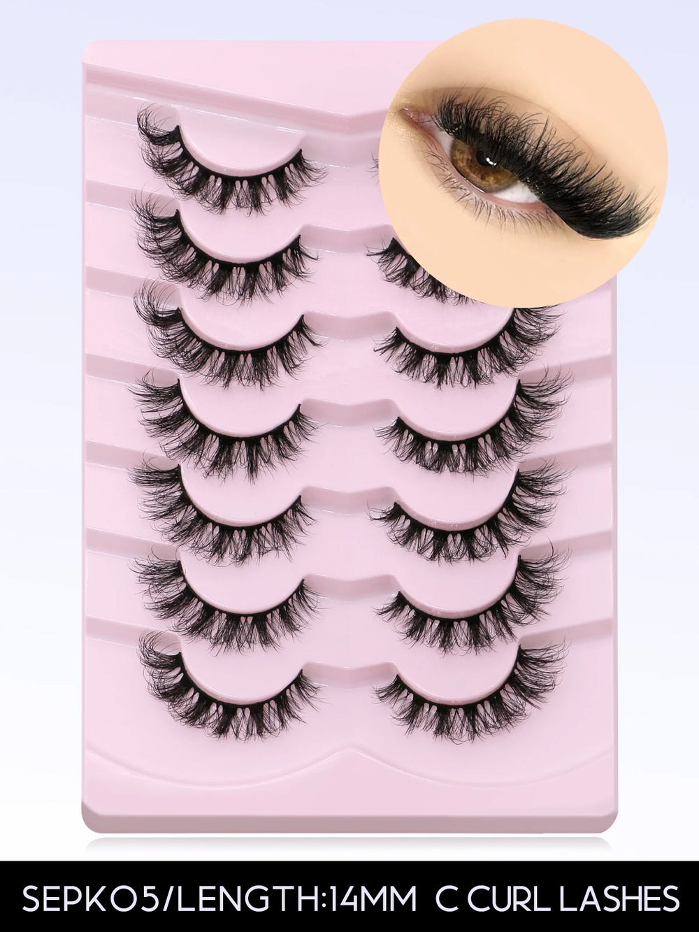 Luxe Lashes Cat Eye Fluffy False Lashes – 3D Thick Volume Faux Mink