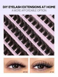 Luxe Lashes Cluster Kit with Applicator – DIY Lash Extensions Bond & Seal