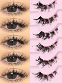 Luxe Lashes Cat Eye Half Lashes – Soft Wispy Winged Faux Mink