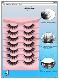 Luxe Lashes Cat Eye Fluffy False Lashes – 3D Thick Volume Faux Mink
